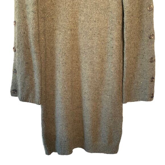 MADEWELL Olive Green Donegal Button-Sleeve Wool-Blend Sweater Dress Size XXS - Picture 7 of 9